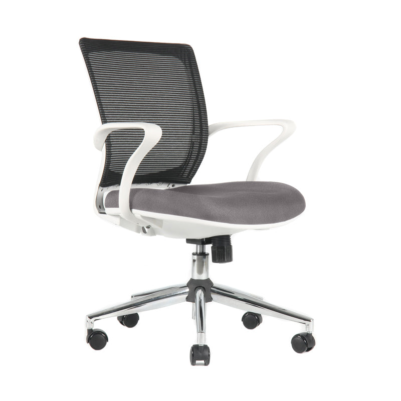 Silla TURIN Basic Marco blanco Base cromada Tela
